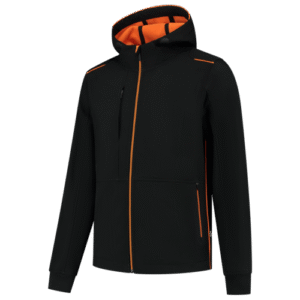 402705 Softshell Capuchon Accent Black/Orange