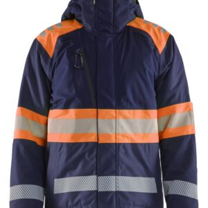 4480 Winterjas High Vis Klasse 1 Marine/Oranje