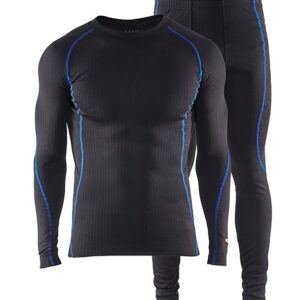 6810 Thermo Onderkledingset LIGHT Zwart/Korenblauw