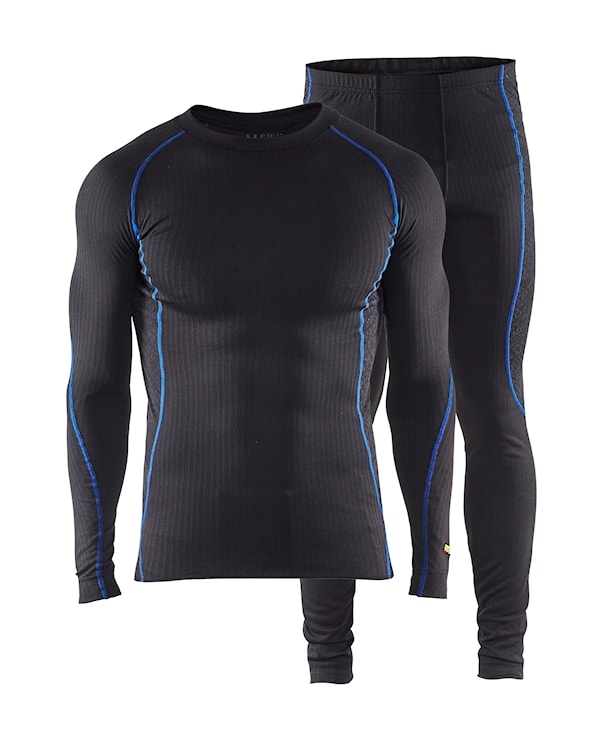 6810 Thermo Onderkledingset LIGHT Zwart/Korenblauw