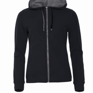 Classic Hoody Full Zip Ladies zwart